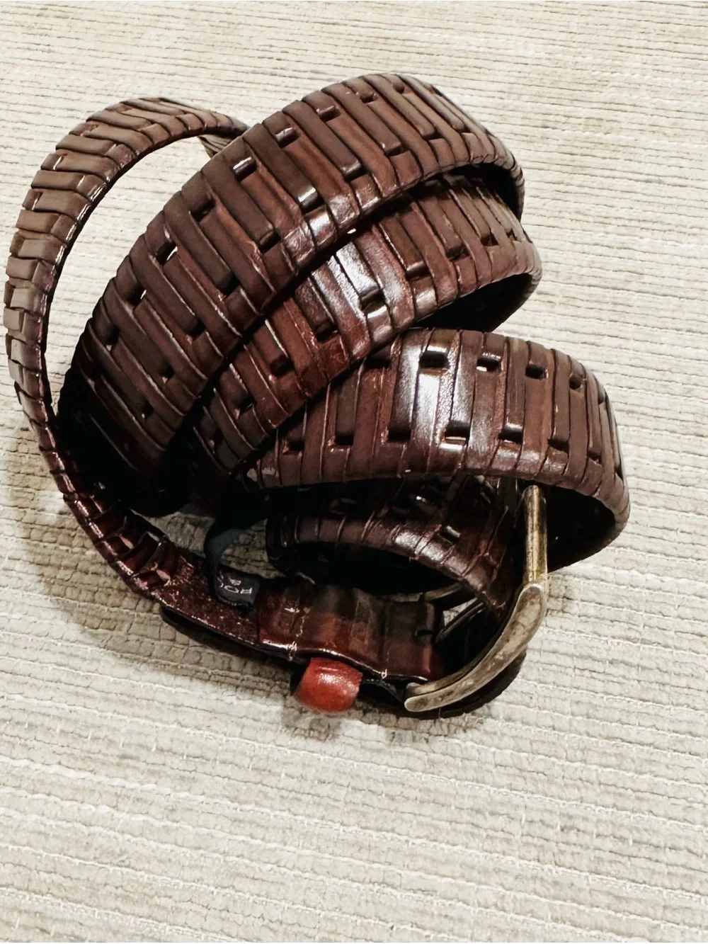 Roundtree & Yorke Men's Brown Genuine Leather Belt Size 48 MB501BBRN Big & Tall